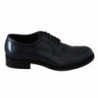 Scarpe formali con vestito derby in pelle blu - EU39/US6