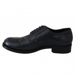 Scarpe formali con vestito derby in pelle blu - EU39/US6