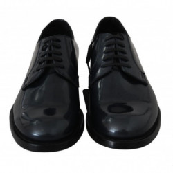 Scarpe formali con vestito derby in pelle blu - EU39/US6