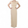 Abito abito con maniche ad aletta in seta beige - IT40-S