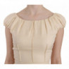 Abito abito con maniche ad aletta in seta beige - IT40-S