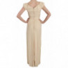 Abito abito con maniche ad aletta in seta beige - IT40-S