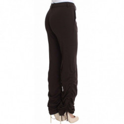 Pantaloni casual elasticizzati marroni - IT38 - S