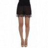 Pantaloncini da notte in seta di pizzo floreale nero - IT2 - S