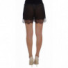Pantaloncini da notte in seta di pizzo floreale nero - IT2 - S