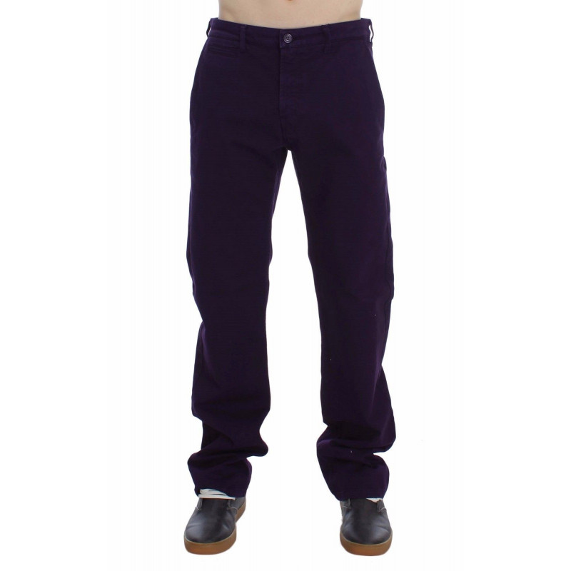 Pantaloni viola fit viola elasticizzati in cotone viola - IT48 - M