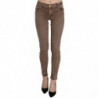 Pantaloni skinny slim fit marroni a vita bassa - W30