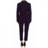 Completo pantaloni blazer cappotto elasticizzato righe viola - IT48