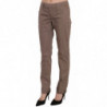 Pantaloni marroni a vita bassa dal taglio dritto - W31