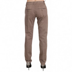 Pantaloni marroni a vita bassa dal taglio dritto - W31