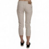 Jeans capri skinny cropped vita bassa cotone beige elasticizzato - W29