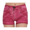 Mini shorts in denim di cotone rosa a vita media - IT36 - XS