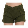 Mini shorts verdi a vita media in cotone 100%. - IT40-S