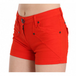 Mini denim di cotone arancione a vita media - IT36 - XS