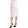 Gonna longuette elasticizzata tessuto semplice jacquard bianco - IT