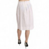 Gonna longuette elasticizzata tessuto semplice jacquard bianco - IT