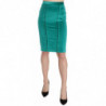Gonna longuette tubino ginocchio twill tinta unita verde - IT40-S