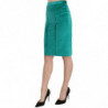 Gonna longuette tubino ginocchio twill tinta unita verde - IT40-S