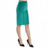 Gonna longuette tubino ginocchio twill tinta unita verde - IT40-S
