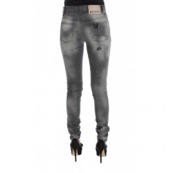 Pantaloni jeans slim fit in misto cotone lavaggio grigio - W26