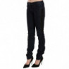 Pantaloni skinny blu vita bassa Pantaloni stringati intrecciati - W26