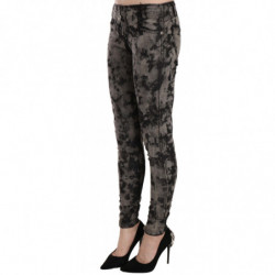 Jeans skinny jeans a vita bassa sbiaditi grigio nero - W26