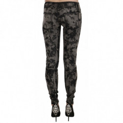 Jeans skinny jeans a vita bassa sbiaditi grigio nero - W26