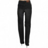 Jeans con pantaloni in denim dritto a vita alta lavati neri - W30