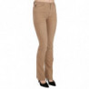 Pantaloni skinny a vita media elasticizzati in cotone marrone - W24