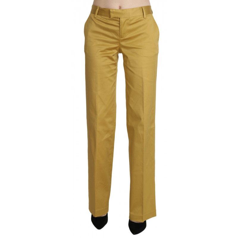 Pantaloni formali dritti giallo senape - IT40-S
