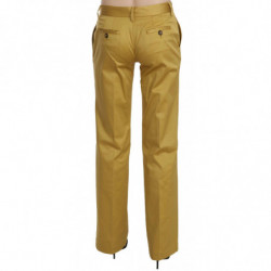 Pantaloni formali dritti giallo senape - IT40-S