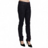 Pantaloni skinny in denim a vita bassa in cotone nero - W26