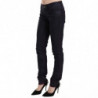 Pantaloni skinny in denim a vita bassa in cotone nero - W26