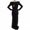 Abito abito con paillettes a tutta lunghezza in seta nera - IT40-S