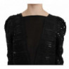 Abito abito con paillettes a tutta lunghezza in seta nera - IT40-S