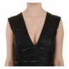 Mini abito a trapezio con borchie in pelle nera - IT44-L