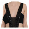 Abito svasato in pelle di cristallo nero - IT40-S