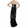 Abito da ballo svasato con paillettes nero - IT42-M