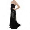 Abito da ballo svasato con paillettes nero - IT40-S
