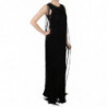 Abito trasparente con paillettes e perline di seta nera - IT42-M