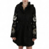 Cappotto con cappuccio con paillettes floreali e perline - IT40-S