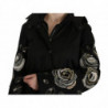 Cappotto con cappuccio con paillettes floreali e perline - IT40-S