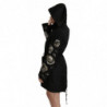 Cappotto con cappuccio con paillettes floreali e perline - IT40-S