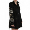 Cappotto con cappuccio con paillettes floreali e perline - IT40-S