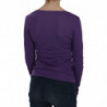 Top casual a maniche lunghe impreziosito da cristalli viola - IT44-L