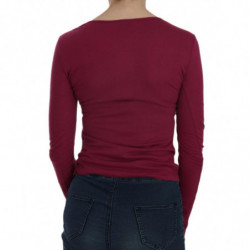 Top casual a maniche lunghe decorato con cristalli - IT40-S
