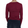 Top casual a maniche lunghe decorato con cristalli - IT40-S