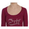 Top casual a maniche lunghe decorato con cristalli - IT44-L