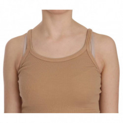 Camicetta senza maniche beige con spalline sottili - IT40-S