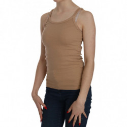 Camicetta senza maniche beige con spalline sottili - IT46-XL